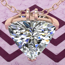 Load image into Gallery viewer, 10 CT Trilliant Cut Solitaire Basket Moissanite Necklace D Color