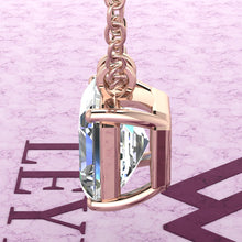 Load image into Gallery viewer, 6.5 CT Asscher Cut Solitaire Basket Moissanite Necklace D Color