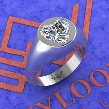 Load image into Gallery viewer, 3 CT Heart Cut Bezel Unisex Moissanite Engagement Ring D Color