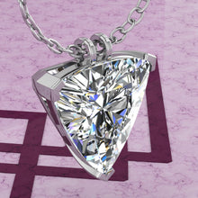 Load image into Gallery viewer, 10 CT Trilliant Cut Solitaire Basket Moissanite Necklace D Color