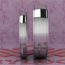 Load image into Gallery viewer, Couple's Wedding Bands Moissanite Set 003 D Color