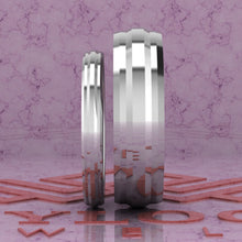 Load image into Gallery viewer, Couple's Wedding Bands Moissanite Set 005 D Color