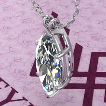 Load image into Gallery viewer, 8 CT Marquise Cut Solitaire Basket Moissanite Necklace D Color