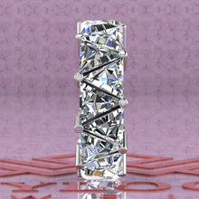 Load image into Gallery viewer, 15.2 CTW Triangle Cut Eternity Bands D Color Basket Moissanite Ring