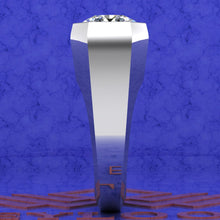 Load image into Gallery viewer, 3.5 CT Square Radiant Cut Bazel Man's Moissanite Engagement Ring D Color