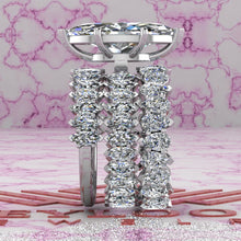 Load image into Gallery viewer, 12.9 CTW Marquise Cut Three-Piece Bridal D Color Basket Moissanite Set