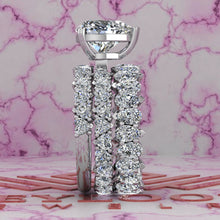 Load image into Gallery viewer, 10 CTW Heart Cut Three-Piece Bridal D Color Basket Moissanite Set