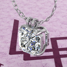 Load image into Gallery viewer, 6.5 CT Square Radiant Cut Solitaire Basket Moissanite Necklace D Color
