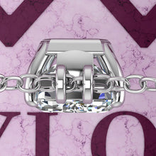 Load image into Gallery viewer, 8.5 CT Medium Emerald Cut Solitaire Basket Moissanite Necklace D Color