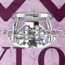 Load image into Gallery viewer, 10 CT Round Cut Solitaire Basket Moissanite Necklace D Color