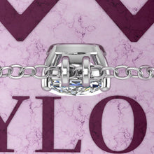 Load image into Gallery viewer, 8 CT Medium Cushion Cut Solitaire Basket Moissanite Necklace D Color