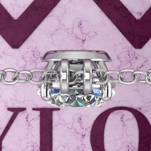 Load image into Gallery viewer, 5.5 CT Fat Oval Cut Solitaire Basket Moissanite Necklace D Color