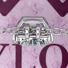 Load image into Gallery viewer, 9 CT Medium Radiant Cut Solitaire Basket Moissanite Necklace D Color