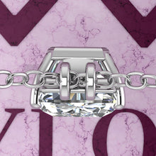 Load image into Gallery viewer, 12 CT Elongated Radiant Cut Solitaire Basket Moissanite Necklace D Color