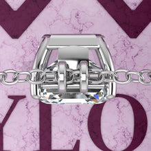 Load image into Gallery viewer, 6.5 CT Asscher Cut Solitaire Basket Moissanite Necklace D Color