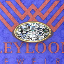 Load image into Gallery viewer, 10.5 CT Elongated Oval Cut Bazel Man's Moissanite Engagement Ring D Color