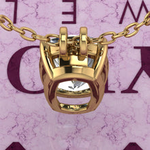 Load image into Gallery viewer, 8 CT Medium Cushion Cut Solitaire Basket Moissanite Necklace D Color