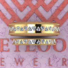 Load image into Gallery viewer, 2.2 CTW Trilliant Cut Couple's Wedding Bands Flush Moissanite Set D Color