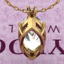 Load image into Gallery viewer, 8 CT Marquise Cut Solitaire Basket Moissanite Necklace D Color