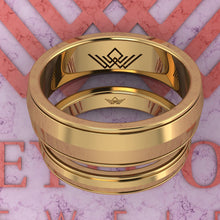 Load image into Gallery viewer, Couple's Wedding Bands Moissanite Set 003 D Color