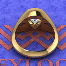 Load image into Gallery viewer, 3 CT Trilliant Cut Bazel Man's Moissanite Engagement Ring D Color