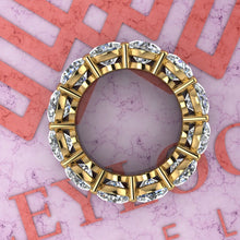 Load image into Gallery viewer, 9.6 CTW Round Cut Eternity Bands D Color Basket Moissanite Ring
