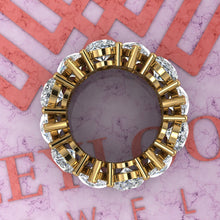 Load image into Gallery viewer, 21 CTW Pear Cut Eternity Bands D Color Basket Moissanite Ring