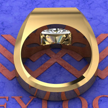 Load image into Gallery viewer, 6.5 CT Medium Radiant Cut Bazel Man's Moissanite Engagement Ring D Color