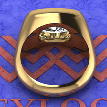 Load image into Gallery viewer, 9.7 CT Elongated Cushion Cut Man Engagement Ring D Color Bezel Moissanite Ring